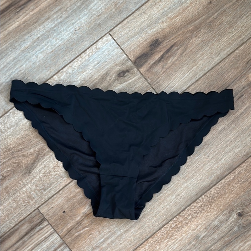 Black Scalloped Bikini Bottom